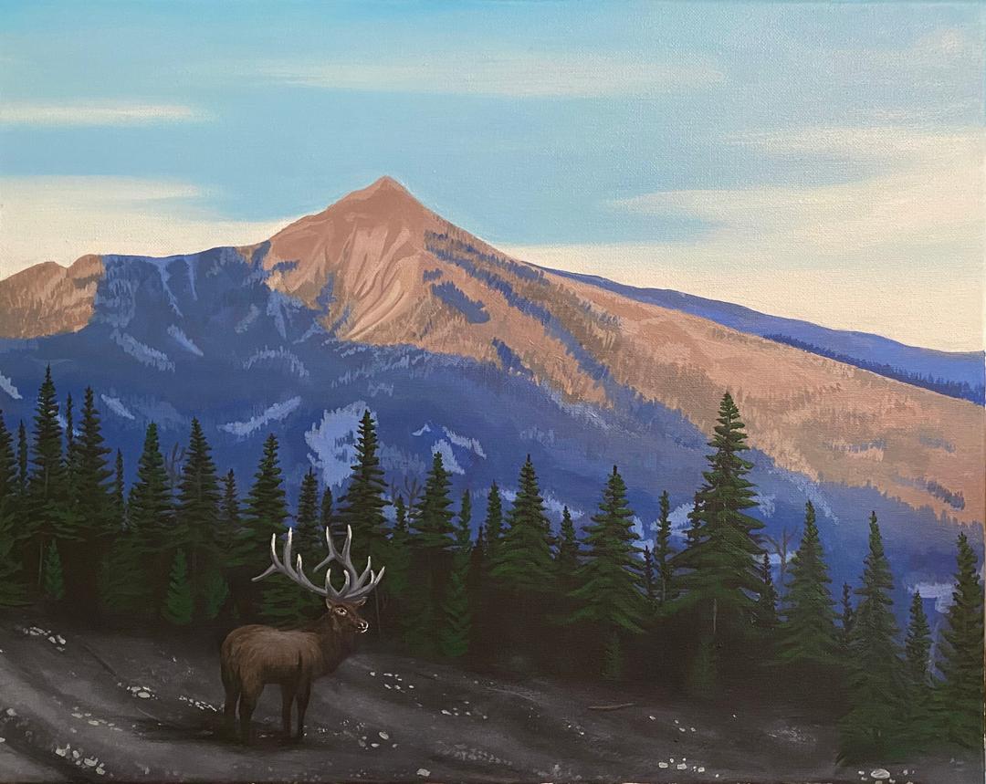 Painting of a moose