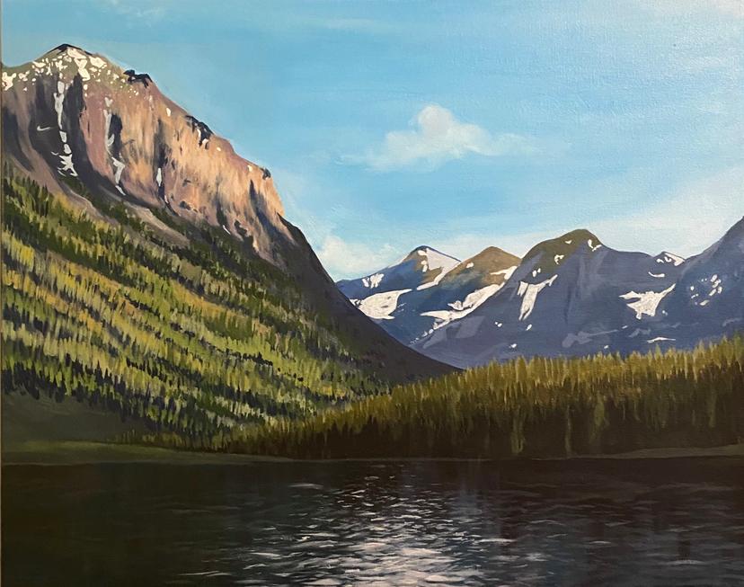 Painting of a mountain